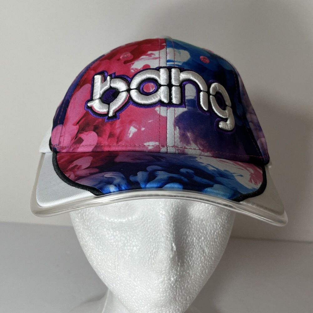 Bang Energy Smoke Watercolor Splatter Snapback Hat Cap light Up Brim Adjustable